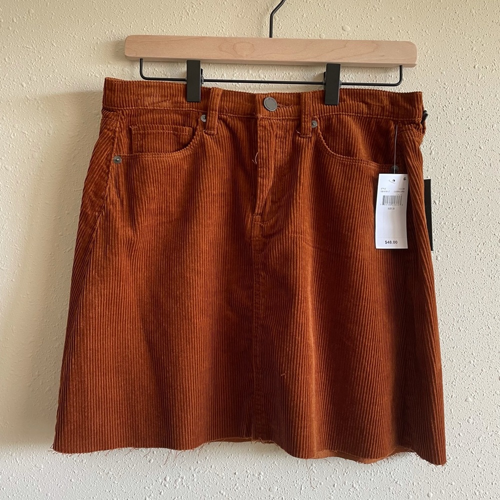 Burnt Orange Corduroy Skirt